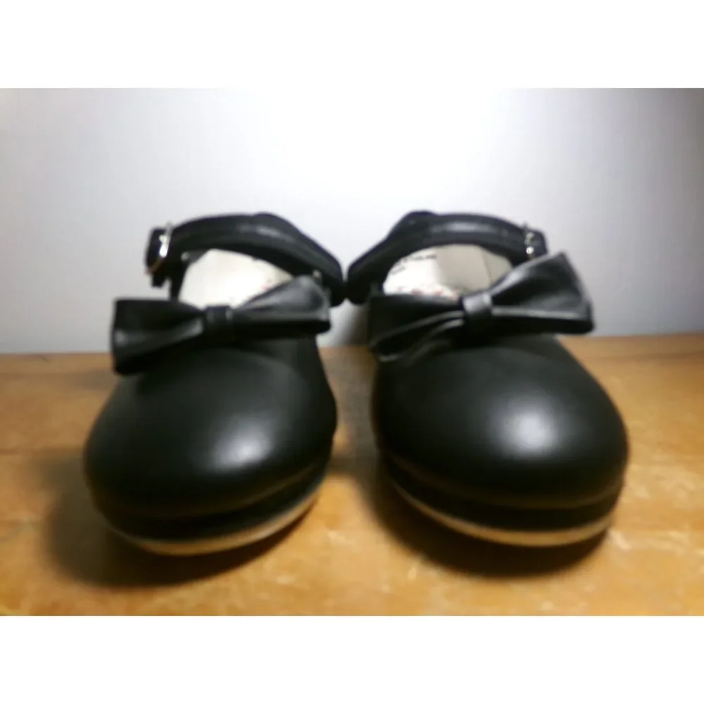 Pre-Owned Dance Tap Shoes Capezio 3800 1M Kids Black Mary Jane Leather Easy Str